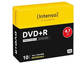 Intenso DVD+R 4.7GB 16x Slimcase 10-Pack Inkjet