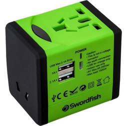 Swordfish 40255 Indoor Black, Green power adapter/inverter
