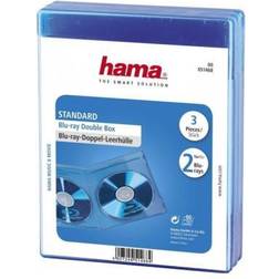 Hama 2x Blu-ray case 2 CDs/DVDs/Blu-rays Polypropylene Blue 3 pc(s) (W x H x D) 135 x 170 x 10 mm 00051468