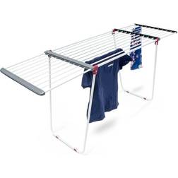 Relaxdays Extendible Clothes Drying Rack Clothing Stand Steel Laundry Holder Steel approx 2m Long