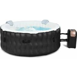 Costway Inflatable Hot Tub Portable Heated Round Tub Spa W/ 108