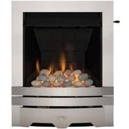 Focal Point Lulworth Brushed Stainless Steel Effect Gas Fire Fpfbq311
