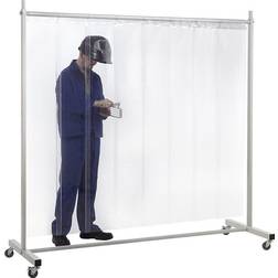 EUROKRAFTbasic Protective screen, mobile, with lamella curtain Shed Door (x200cm)