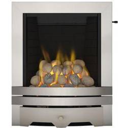 Focal Point Lulworth Brushed Stainless Steel Effect Slide Control Gas Fire