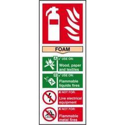 Fire extinguisher: Foam Self Adhesive Sticky Sign 82