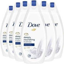 Dove Body Wash Sulfate-free Deeply Nourishing Instantly Soft Skin, 6x450ml