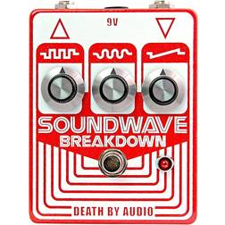 DEATH BY AUDIO Soundwave Breakdown Octave Fuzz Effects Pedal Red and White