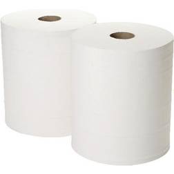 2Work Forecourt Roll 2-Ply 360Mx280mm White Pack of 2 2W00132