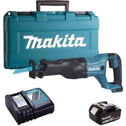 Makita DJR186Z 18V Reciprocating Sabre Saw with 1 x 5.0Ah Battery & Charger in Case:18V