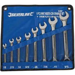 Silverline Whitworth Spanner Set 8pce 1/8 Combination Wrench