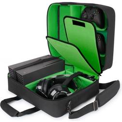 USA GEAR Xbox Series X Carrying Case Compatible with Xbox Series X Console & Xbox Series S - Customizable Interior