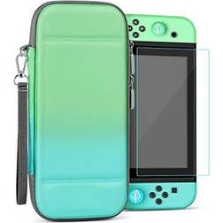 TNP Carrying Case for Nintendo Switch OLED Model 2021/Switch, Blue Green Kawaii Cute