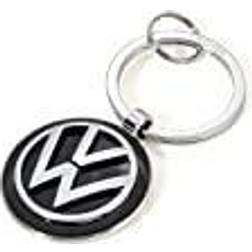 Troika Nyckelring KEYRING KR16-05/VW VW-emblem 1 nyckelring dessutom officiellt licensierad av Volkswagen metallgjutning original, 7 Svart/silverfärger, 7 Nyckelringar
