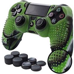 Controller Grips,Pandaren Studded Anti-Slip Silicone Cover Skin Set Compatible FPS PRO Thumb Grips