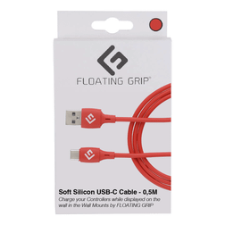 Floating Grip 0,5M Silicone USB-C Cable Red