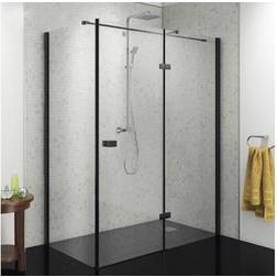 Black Right Hand Hinged Shower x