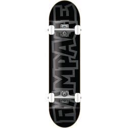 Rampage Block Logo Skateboard Grey/ Black