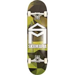 Sk8mafia Complete Skateboard House Logo (Camo) Green/White 7.87"