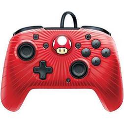 PDP Nintendo Switch Faceoff Wired Pro Controller Red Mushroom