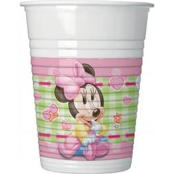 Procos Unique Party 8 Baby Minnie 7oz Plastic Cups mouse minnie party baby cups disney birthday tableware pink range girls 8 200ml plastic