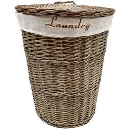 Wicker Round Laundry Basket With basket