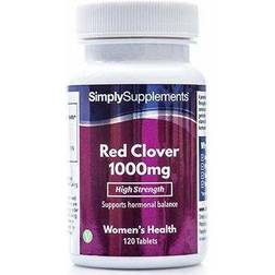 Simply Supplements High Strength Red Clover 1000mg Rich Source of Isoflavones 120 pcs