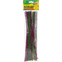 Glitter Coated Pipe Cleaners A Plus Craft Activity (50 Pack)