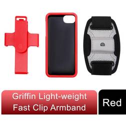 Griffin Light-weight Fast Clip Armband and Clip for Phone 5/5s, Red