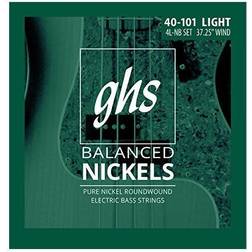 GHS Strings Balanced Nickels 4 Bass Strings Light Gauge (37.25" Winding) (4L-NB)