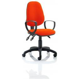 Dynamic Eclipse III Lever Task Operator Chair Bespoke With Loop Arms In Orange