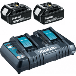 Makita DC18RD 18V lxt Twin Port Charger with 2x 5.0Ah Batteries