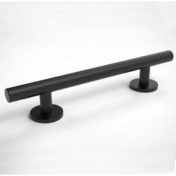NymaSTYLE Luxury Matt Black Straight Stainless Steel Grab Rail with Concealed Fixings 620mm