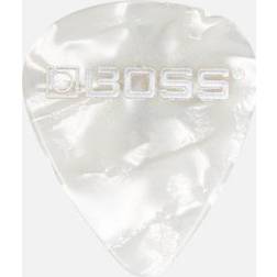 Boss Celluloid Pick Heavy WHITE PEARL 12 Pack