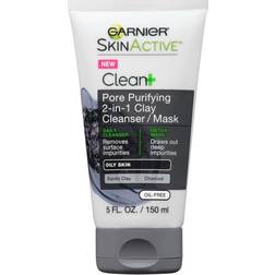 Garnier SkinActive Clean+ Pore Purifying Charcoal Face Wash & Mask 150ml