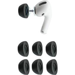 Comply Foam Tips Compatible with AirPods Pro (Medium, 3pr) Black