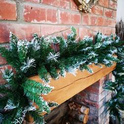 Premier 270cm (9ft) x 30cm Snow Tipped Green Christmas Garland Decoration