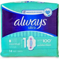 Always 14x Ultra Sanitary Pads Normal with Wings