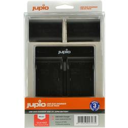 Jupio Kit with 2 x Battery LP-E6 1700mAh USB Dual Charger