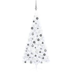 vidaXL Half LEDs&Ball Set Christmas Tree 180cm