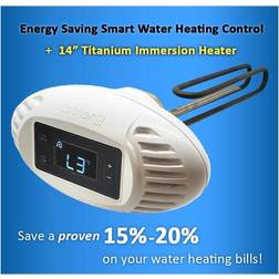 P.i.l Energy Saving Smart Water Heating Control 14' Titanium 3kw Immersion Heater Cotherm