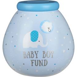 Little Elephant Baby Boy Blue Money Pot Of Dreams Save Up & Smash Money Box