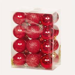 Premier Decorations 24 30mm Multi Finish Balls Christmas Tree Ornament