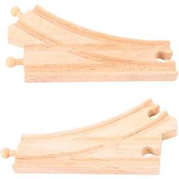 Bigjigs Rail Curved Points Brown