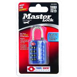 Master Lock 1-5/32 X W X 1-3/16 L Steel 4-Dial Combination Luggage