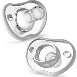 Nanobebe Flexy 0-3M 2-Pack Pacifiers In White White 0-3 Months