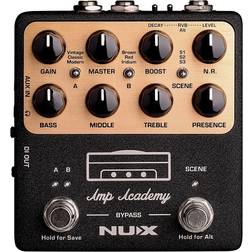 Nux Amp Academy Amp Modeler, Ir Loader, And 16 Effects Pedal Black