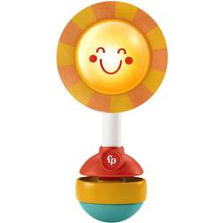 Fisher Price Shake & Shine Sun Rattle, Baby Toy BPA-Free Teething Toy with Sensory Details