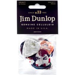 Dunlop Jim PVP107 Heavy Celluloid Guitar Pick Variety Pack-12 Pack