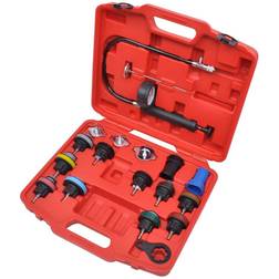 vidaXL 18 pcs Radiator Pressure Tester Tool Kit Professional Garage Equipment & Tools
