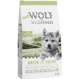 Wolf of Wilderness 2x12 kg Little Junior "Green Fields" Lam